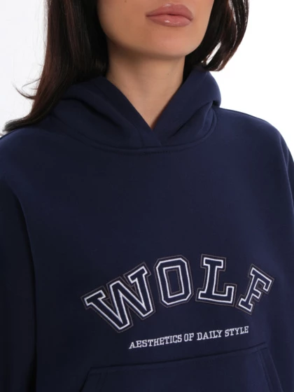 Худи женское WOLF 2.0, микроначес — STWLF