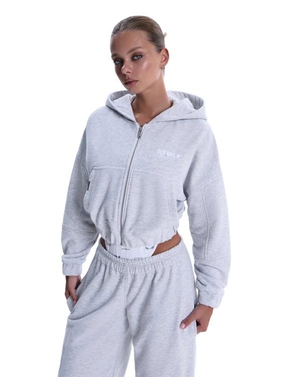 Спортивный костюм женский Woman Energy с белой вышивкой, меланж — STWLF, фото 3