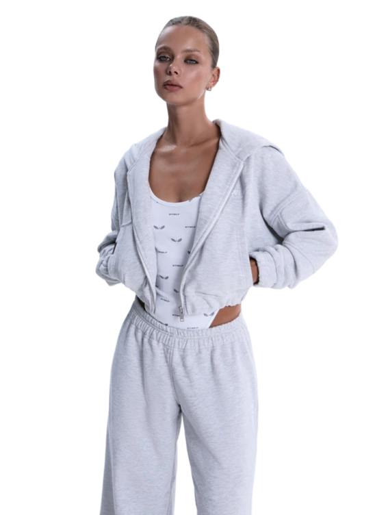 Спортивный костюм женский Woman Energy с белой вышивкой, меланж — STWLF, фото 5