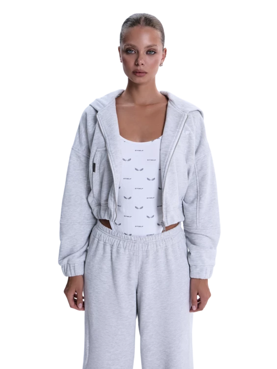 Спортивный костюм женский Woman Energy с белой вышивкой, меланж — STWLF, фото 2
