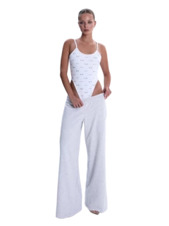 Спортивный костюм женский Woman Energy с белой вышивкой, меланж — STWLF