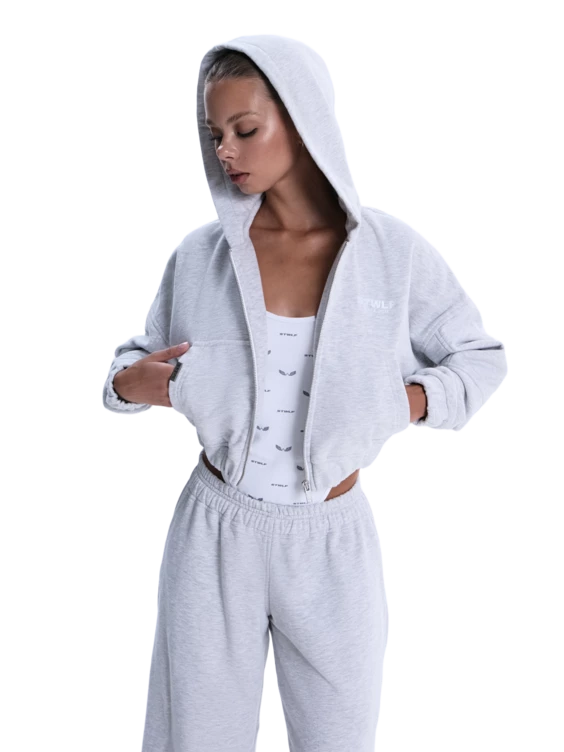 Спортивный костюм женский Woman Energy с белой вышивкой, меланж — STWLF, фото 4
